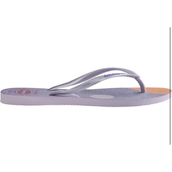 HAVAIANAS SLIM PALETTE GLOW QUIET LILAC FLIP-FLOPS WOMENS SIZE 9/10- NWT - Picture 3 of 4